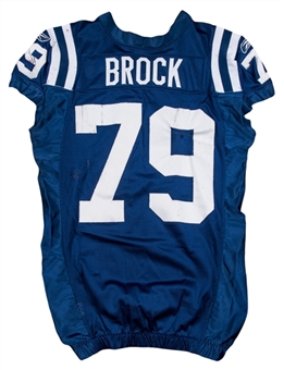 2008 Raheem Brock Game Used Indianapolis Colts Home Jersey (Colts COA)